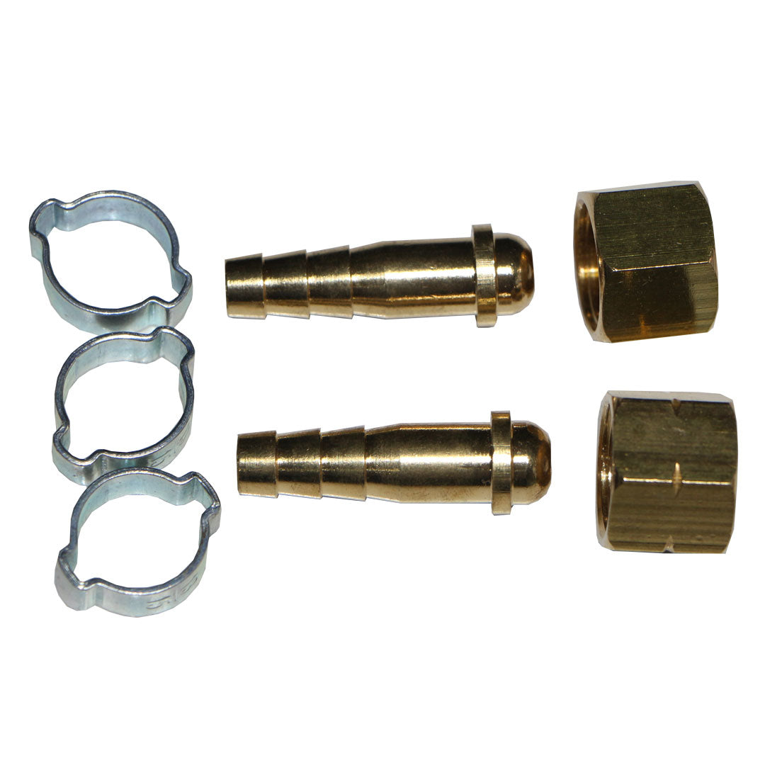 Tailpiece, Nut & Clamps BSP Gas Hose Kit - Right Hand - Reliable Gas Hose Connections