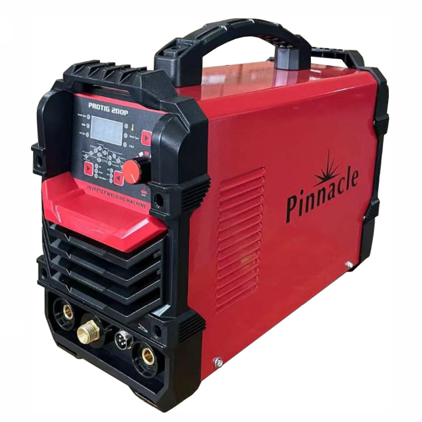 Compact and powerful Pinnacle PROTIG 200P DC TIG Welding Machine on white background, showcasing its advanced IGBT technology and user-friendly interface, ideal for professional and DIY welding tasks in South Africa.