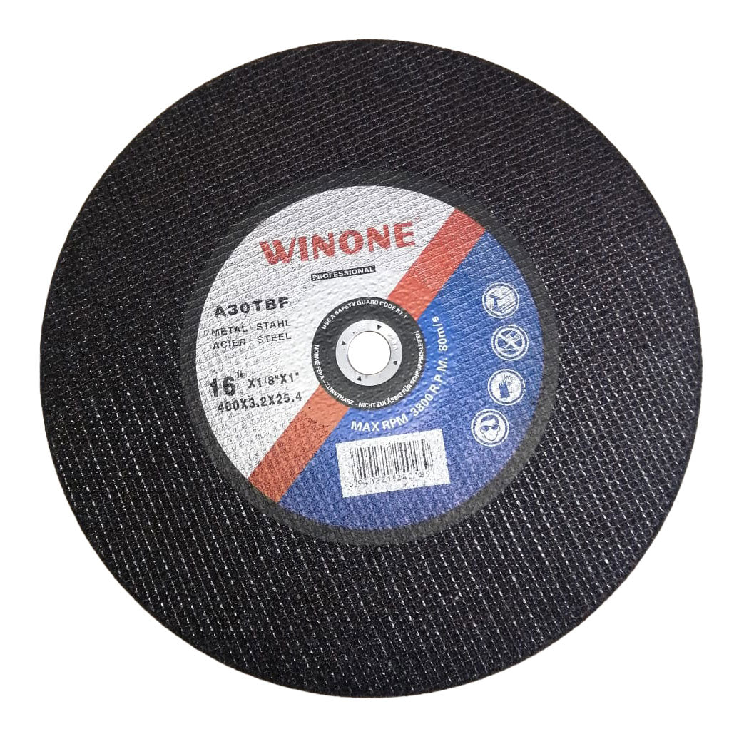 Winone Steel Cutting Disc 400 x 3.2 x 25.4mm - Precision Cutting for Iron and Steel