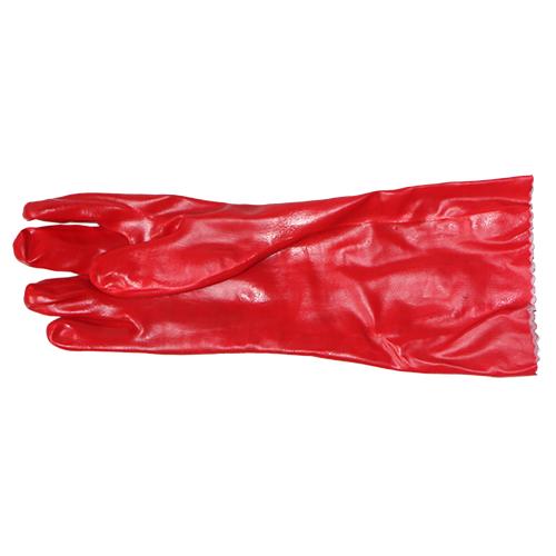 13-100323 PVC Red Open Cuff Gloves 40cm
