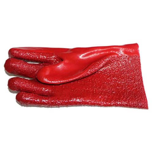 13-1003232 PVC Red Rough Palm Heavy Duty Open Cuff Gloves 27cm