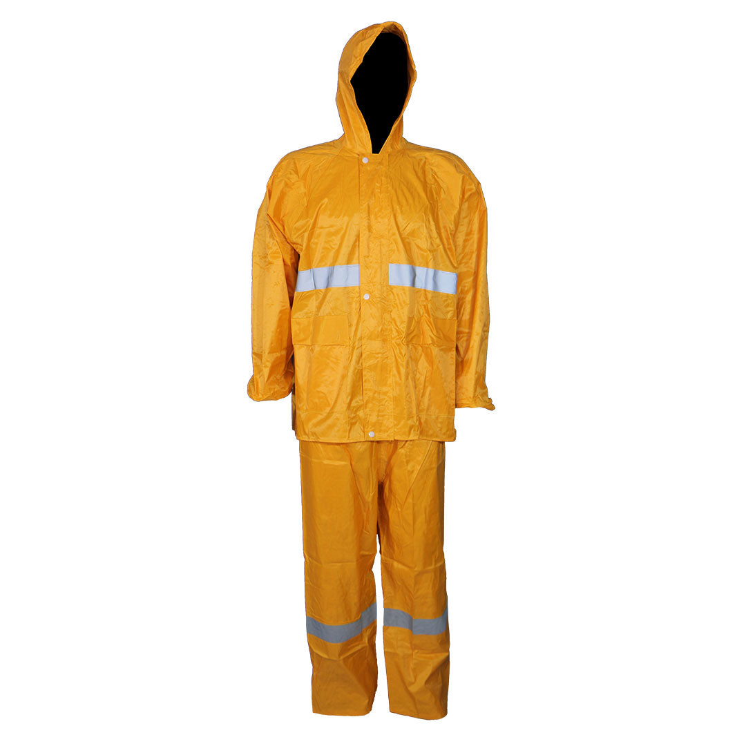 Pinnacle Yellow Rubberised Rain Suit with Reflective