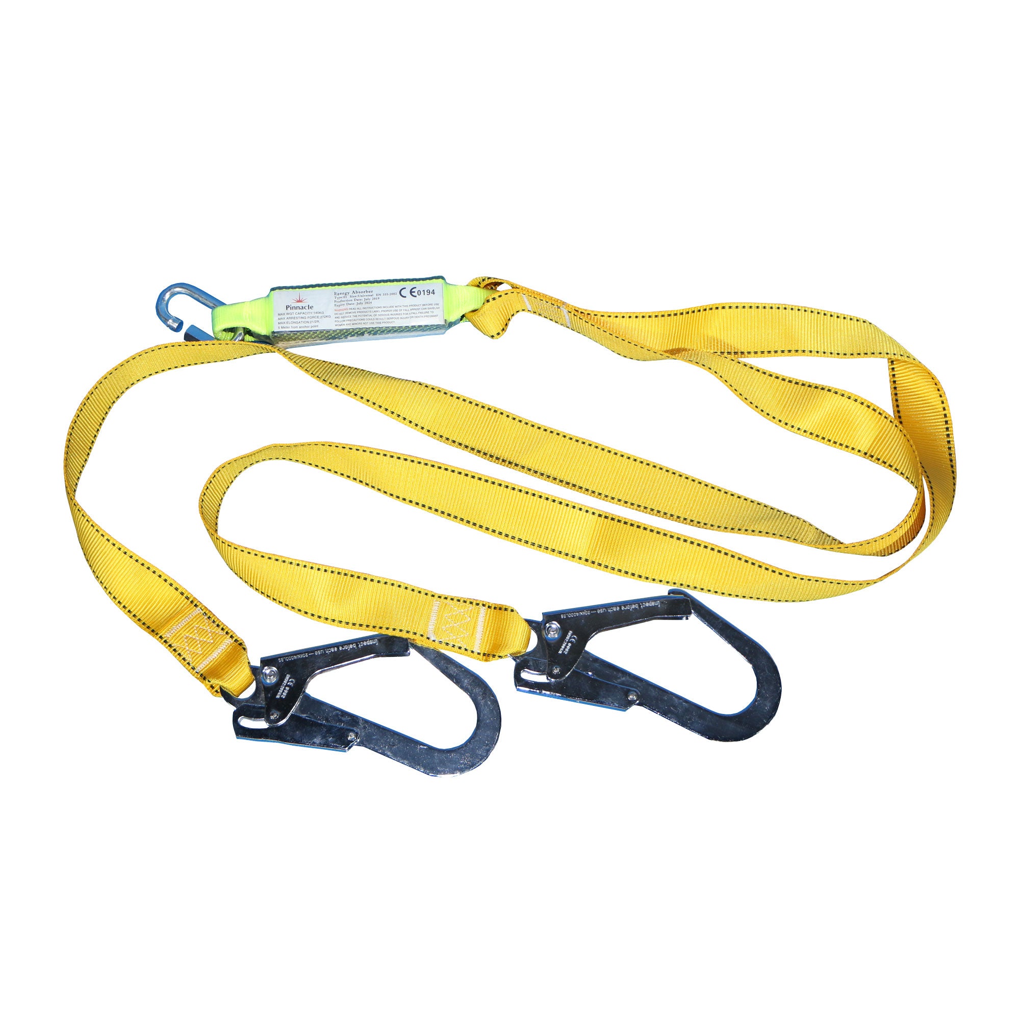 Double lanyard with Shock Absorber & Scaffold Hook