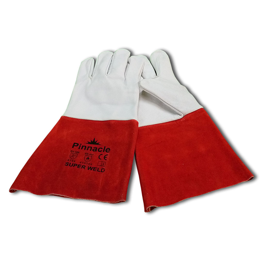 Pinnacle Superweld VIP TIG Welding Gloves with Red Extended Cuff